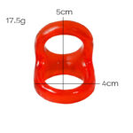 Anillo retartande doble testiculos base pene TPE - Imagen 2